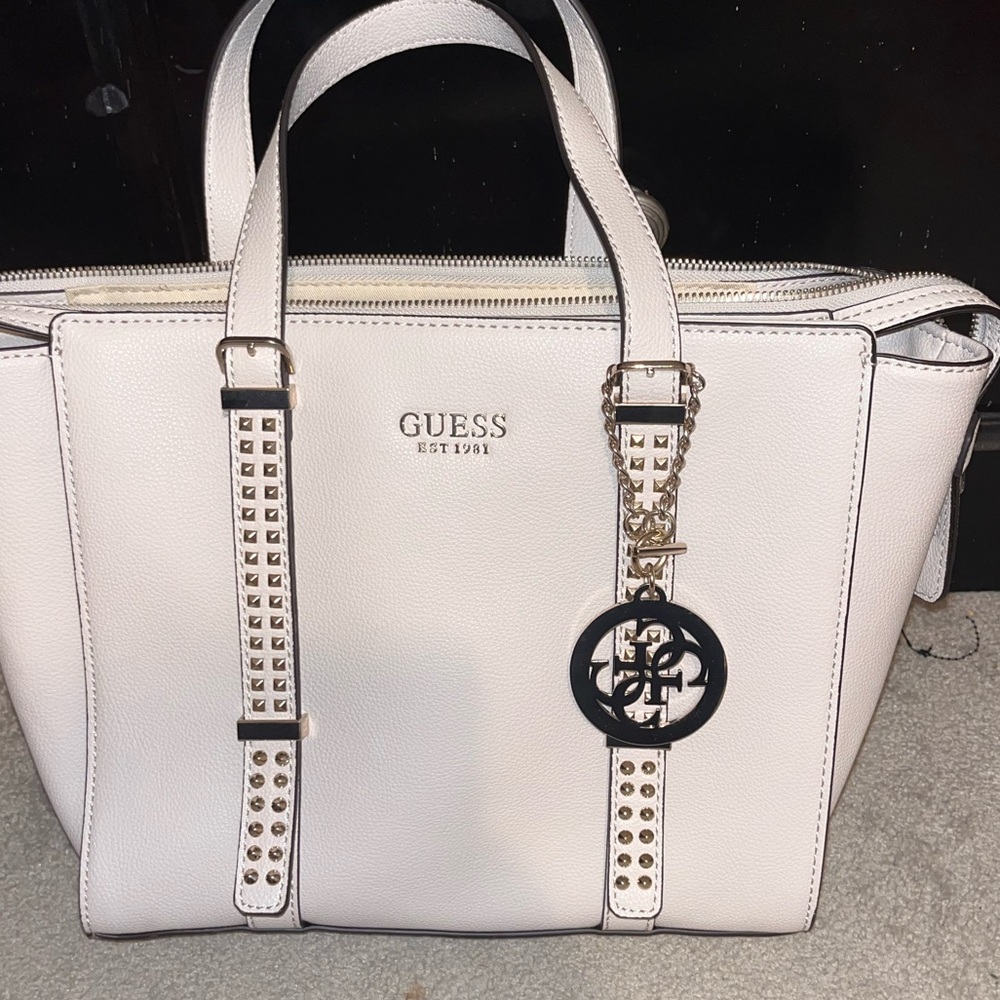 Cream Guess tote bag